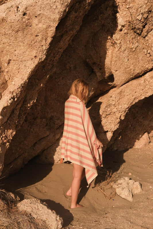 Peshtemal Terra Coral - Arrecife Textil De Algodón Sostenible