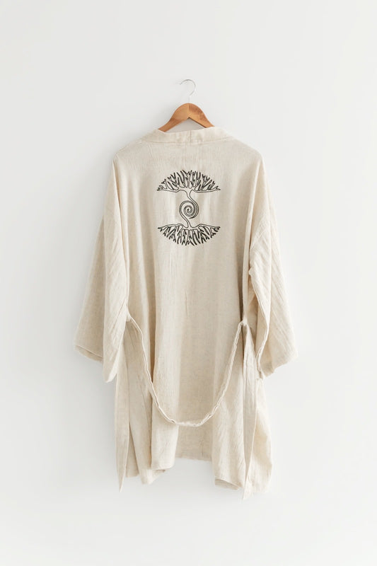 Premium Kimono "As Above So Below" - Sustainable Textile Art