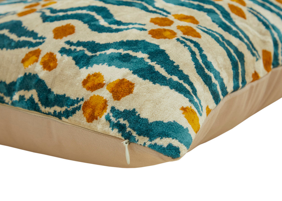 Silk Velvet Cushion Cover – Ikat Tradition