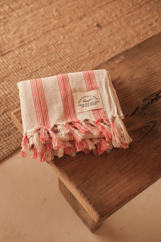 Peshtemal Terra Coral - Arrecife Textil De Algodón Sostenible