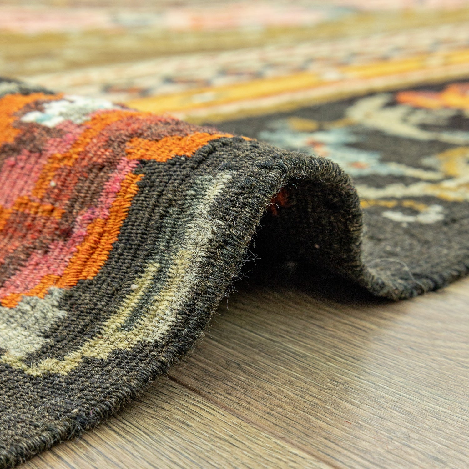 Liber Geometric Design Karabagh Kilim Artesanal Natural Wool 233x355cm – Origen Sostenible