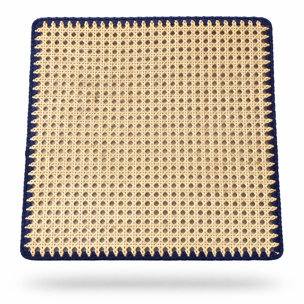 Mantel Individual Redondo de Bambú Tejido a Mano