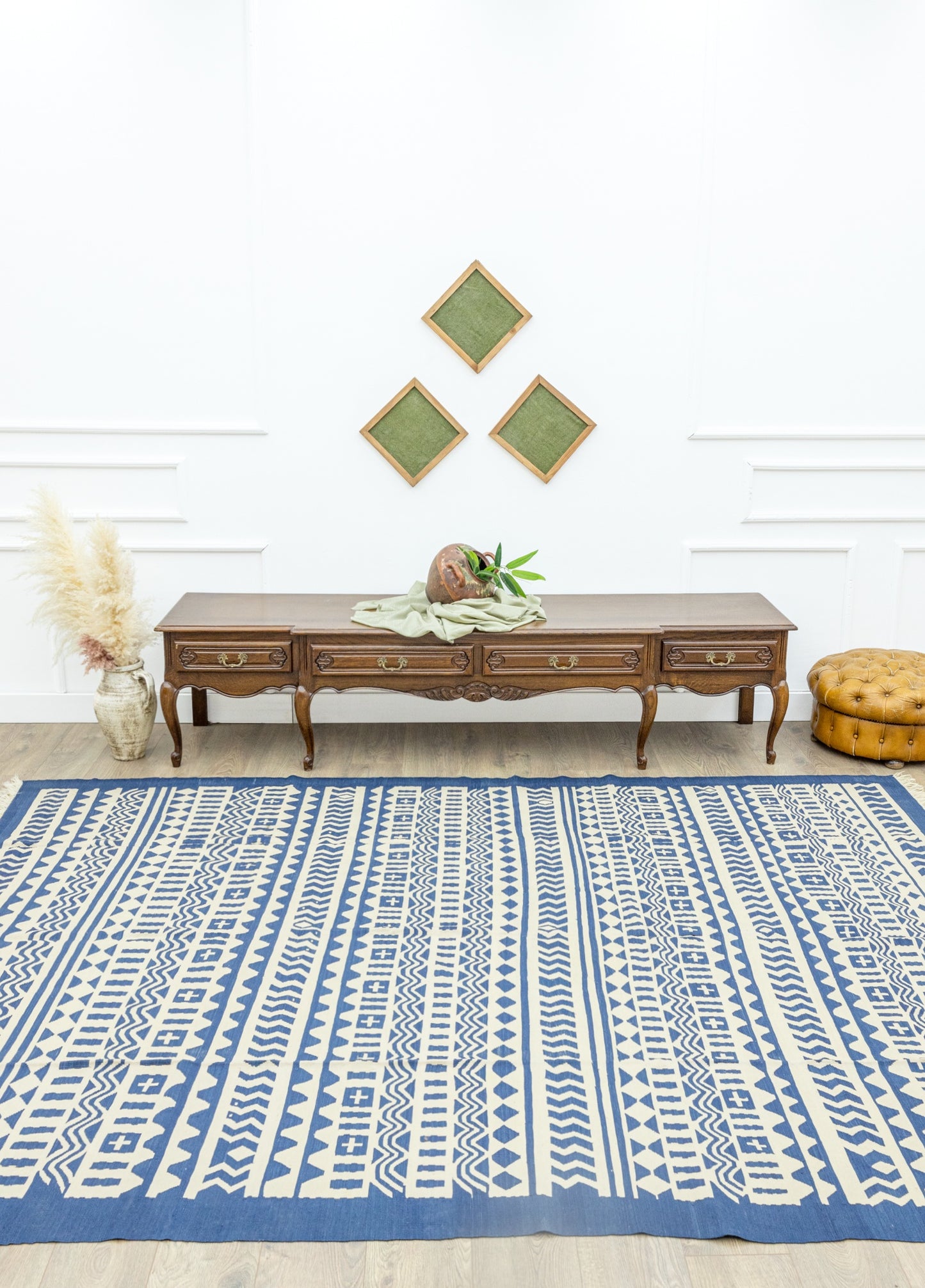 Zenge Primitive Design Wool Kilim Artesanal Natural Wool 231x311cm – Origen Sostenible