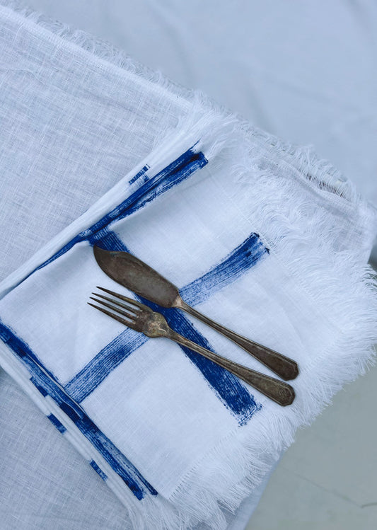 Set of 6 Mai Napkins - Mediterranean Inspiration in Handmade Linen