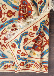 Klair Uzbek Patterned Hand Woven Wool Rug Artesanal Natural Wool 170x224cm – Origen Sostenible