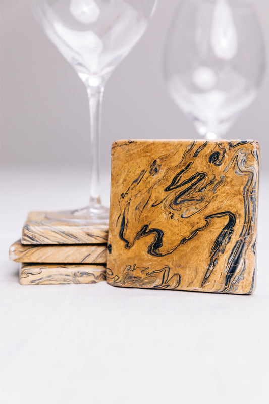 Set de 4 Coasters - Dorado