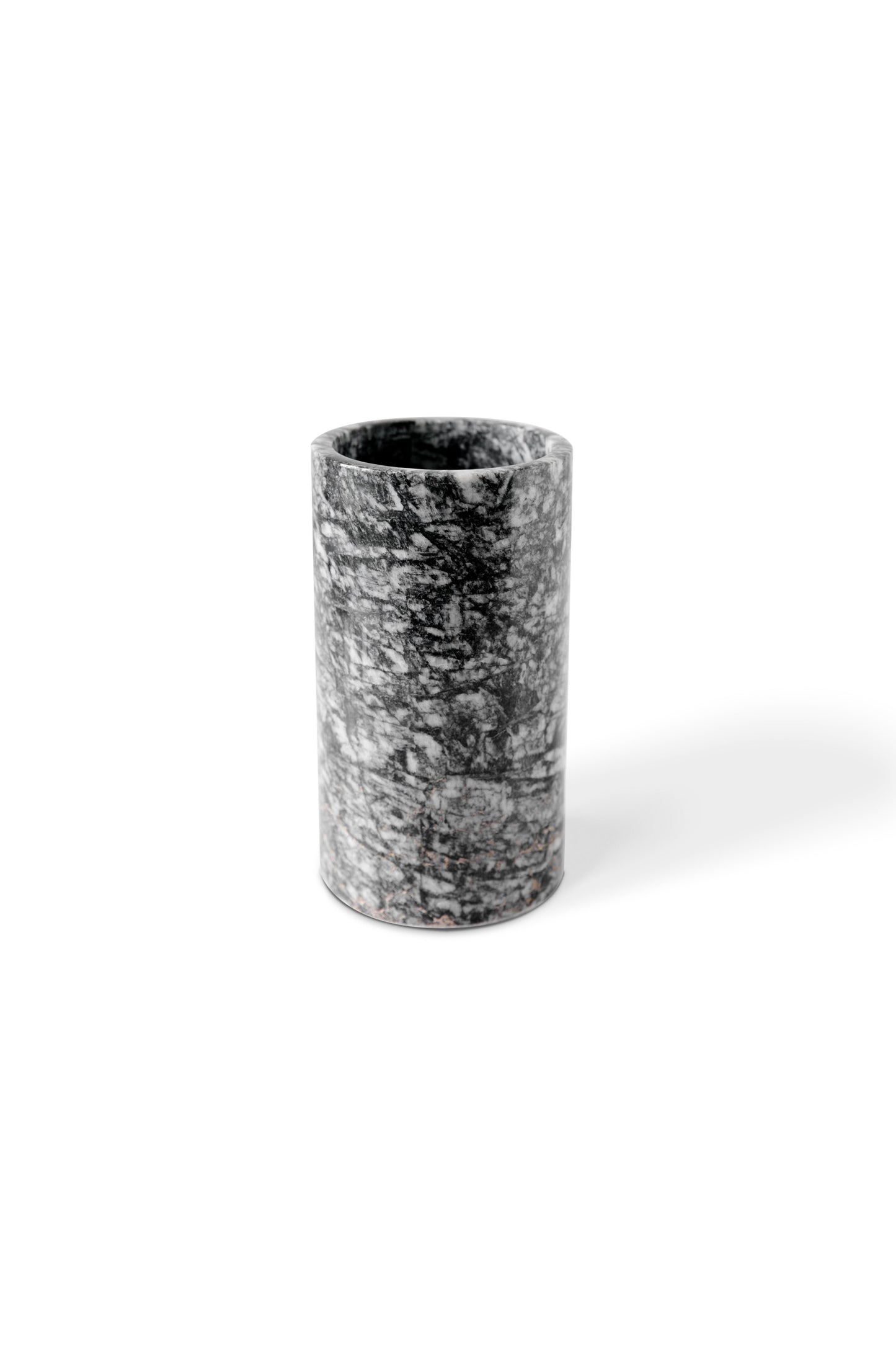 Storm Grey Holder Vase - Serene Intensity Embracing Depth