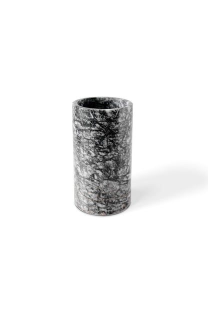 Storm Grey Holder Vase - Serene Intensity Embracing Depth