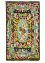 Gaia Floral Hand-Woven Wool Kilim Artesanal Natural Wool 191x310cm – Origen Sostenible
