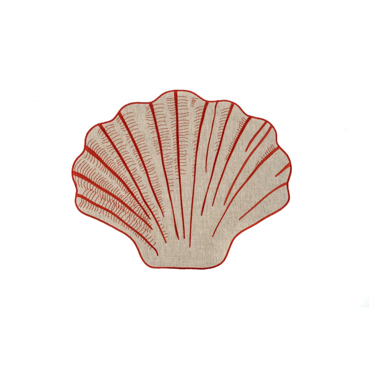 Set 4 Individuales Marine Concha Servicio - Protocolo Marino Refinado