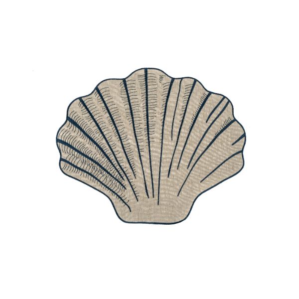 Set 4 Individuales Marine Concha Azur - Fondo Marino Elegante