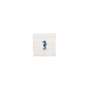 Set of 4 Marine Linen Cocktail Napkins - Natural Nautical Freshness