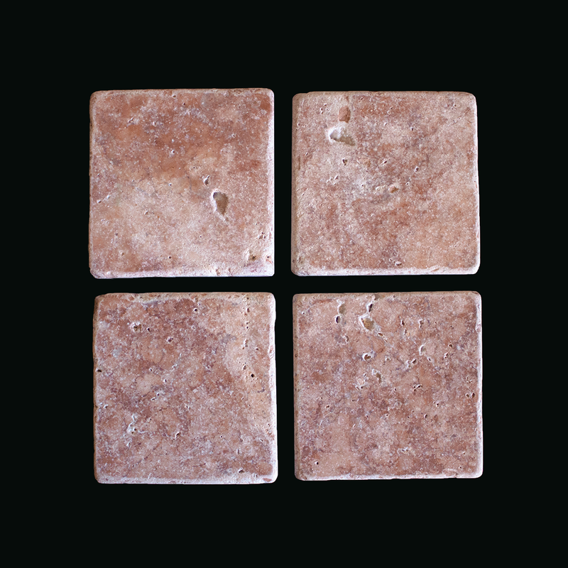 Posavasos B1K - Elegancia Persa Con Travertino Rojo Natural