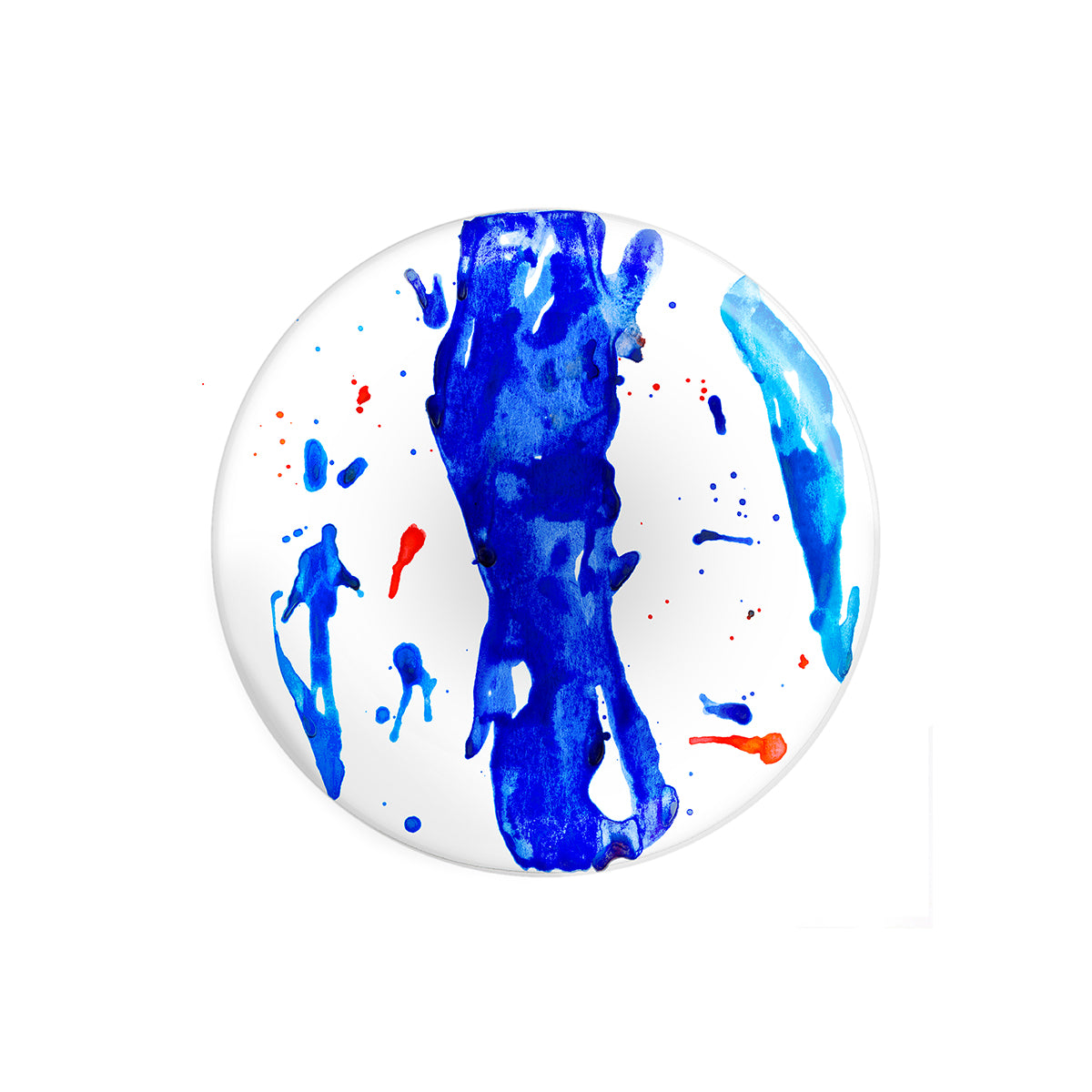 Plato Grande Arte Azul - Cerámica Mediterránea Artística Excepcional