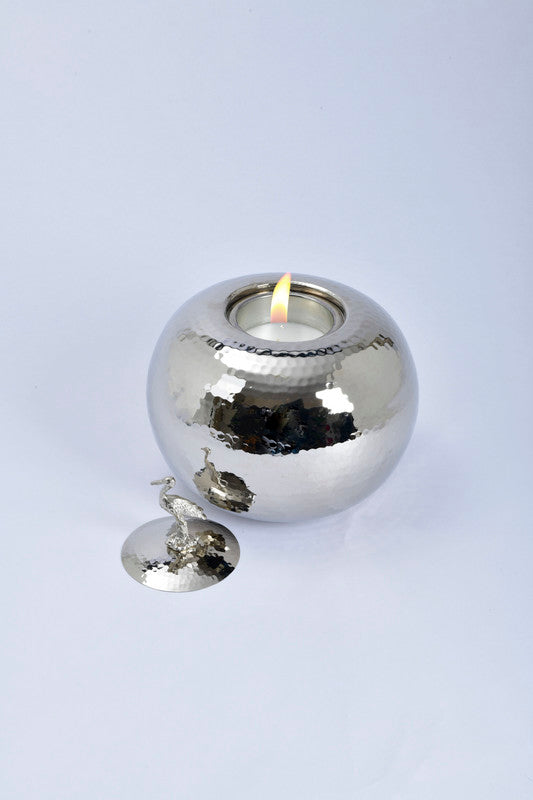 Jarrón Silver en Cobre Artesanal Mediterráneo