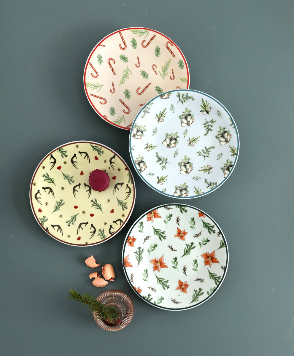 Holiday Collection – Set de 4 Platos de Postre con Caja de Regalo