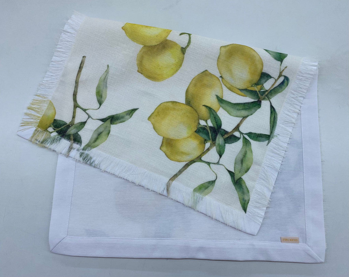 Camino de Mesa Capri - Lino Antimanchas Estilo Costero (50x150cm)