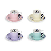 Spirit Eye Colorblock – Set 4 Tazas Café Turco con Caja Regalo - 75 ml