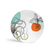 Set 4 Platos Grandes Mar Profundo - Azul Océano Intenso
