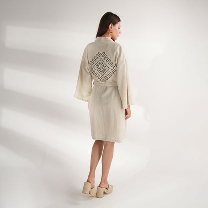 Handmade Kimono "Pıtrak" - Anatolian Textile Amulet