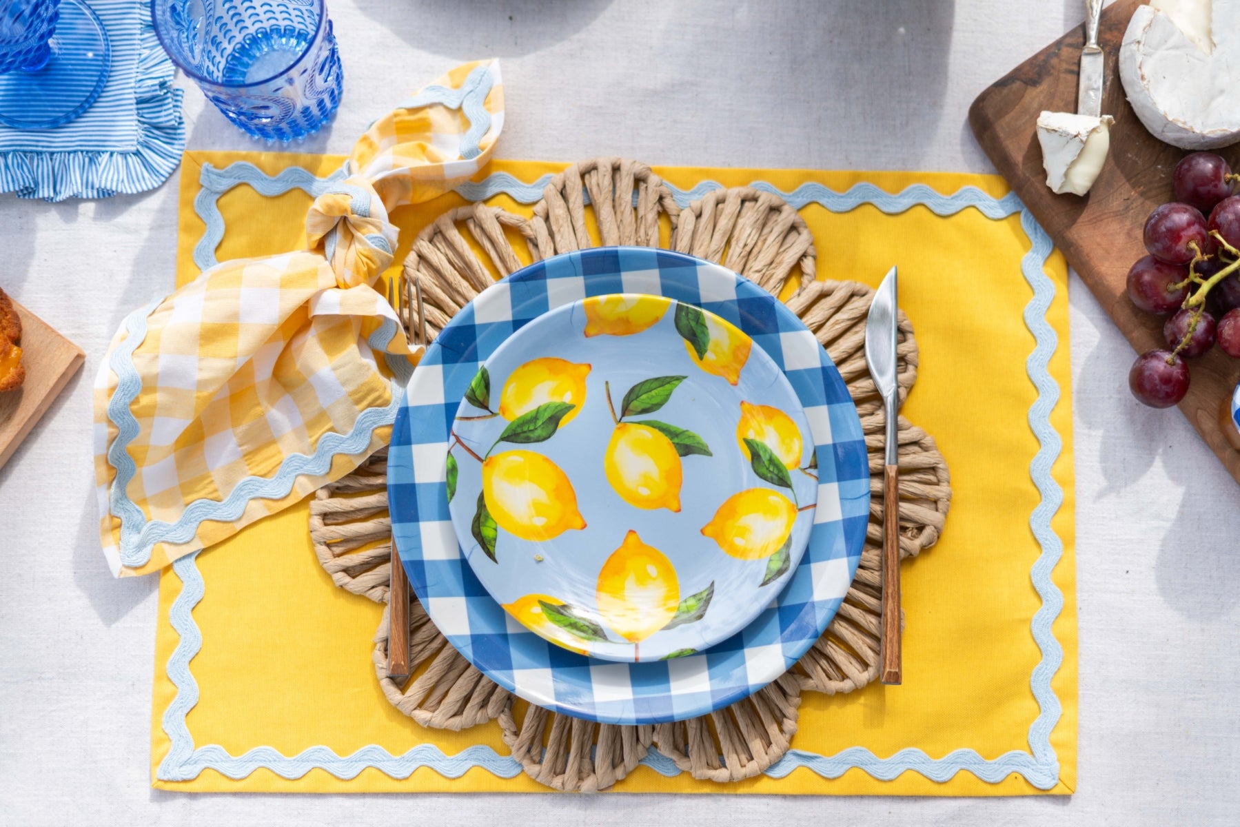 Servilletas Sorbet Collection - Lino Mediterráneo para Mesa Sofisticada (Set de 4)