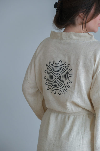 Premium Kimono "Spiral of Life" - Symbol of Transformation