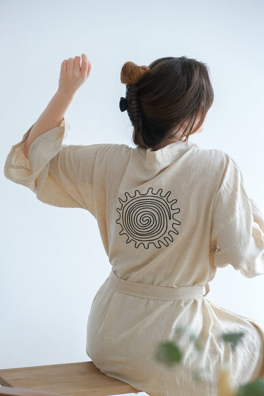 Premium Kimono "Spiral of Life" - Symbol of Transformation