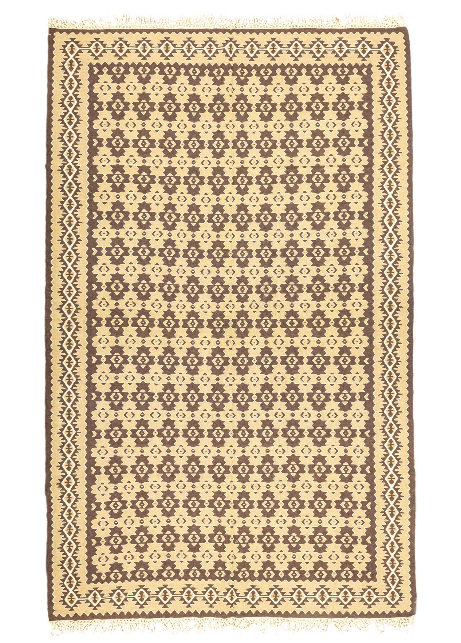 Sircan Natural Colored Hand-Woven Kilim Artesanal Natural Wool 178x270cm – Origen Sostenible