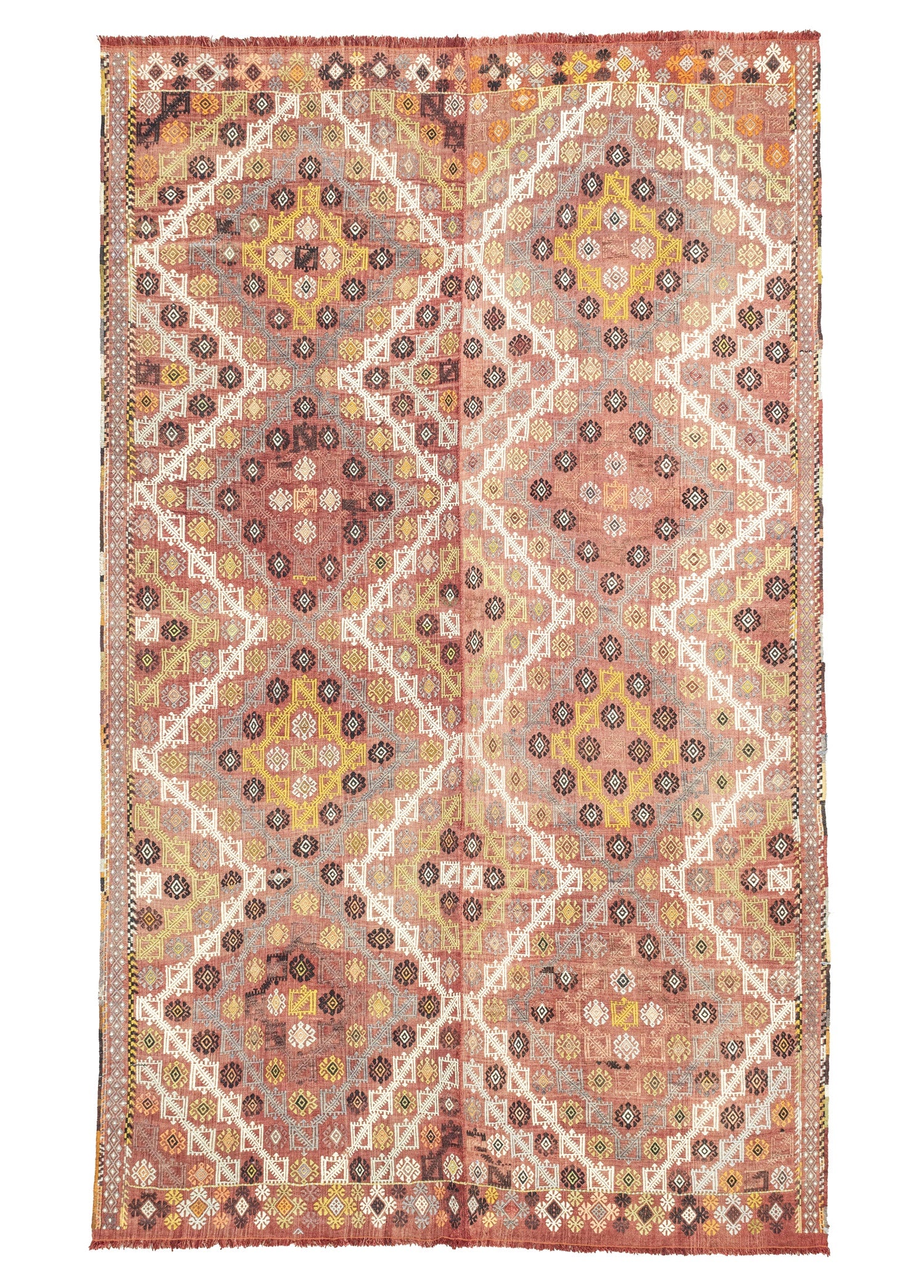 Hamed Double Wings Hand-Woven Cicim Kilim Artesanal Natural Wool 182x297cm – Origen Sostenible