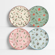 Holiday Collection – Set de 4 Platos de Postre con Caja de Regalo