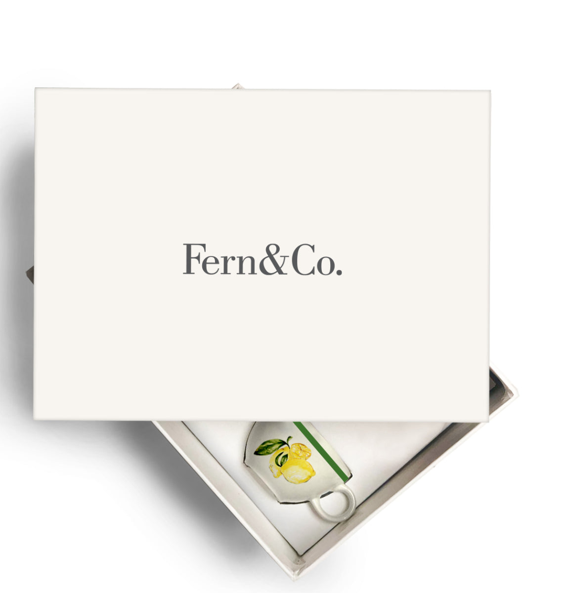 Set de Café Turco Citrus - Porcelana Cítricos Frescos (2 tazas, Estuche Regalo)