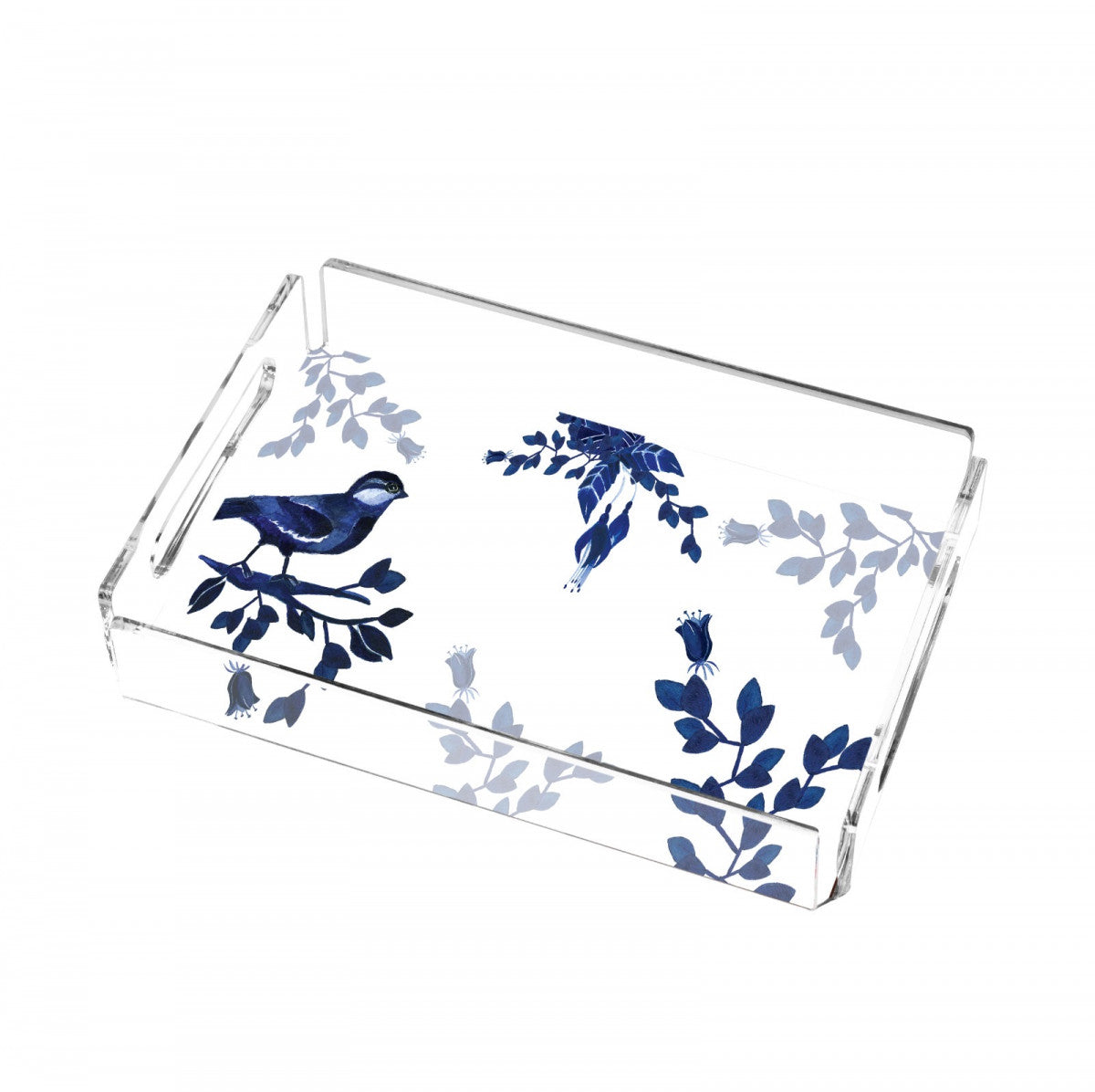 Small Blue White Tray - Mediterranean French Style