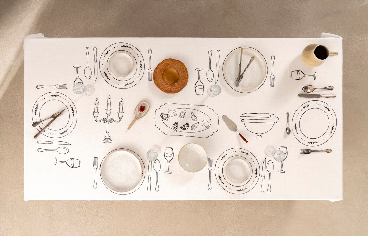 Mantel Table Setting