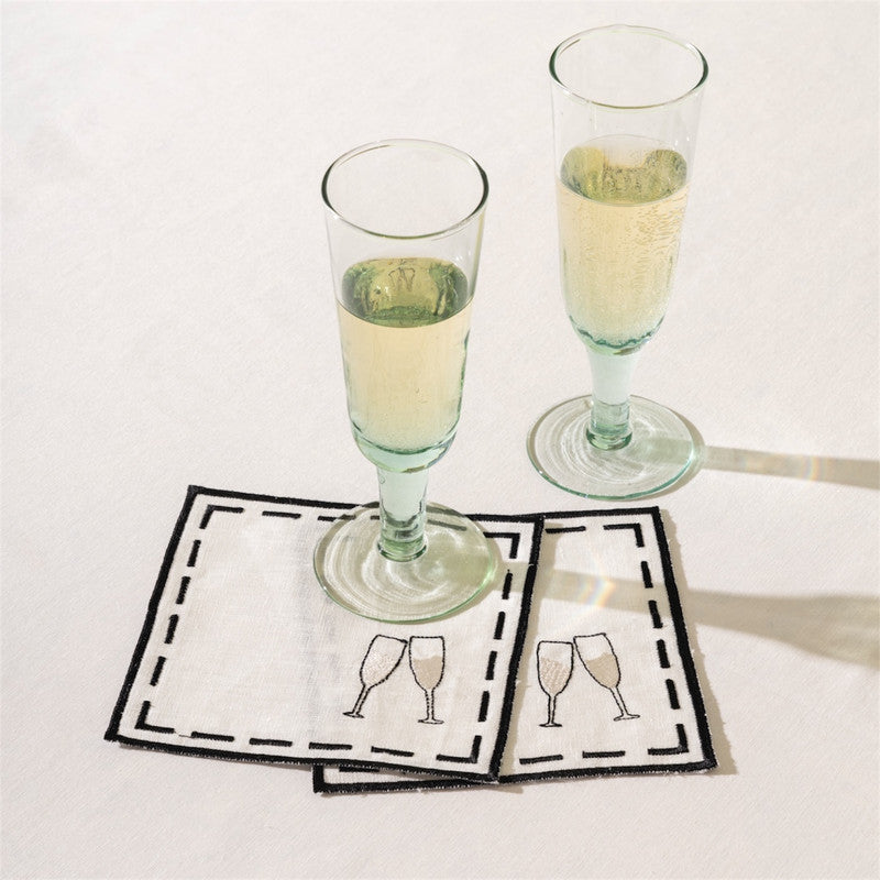 Set de 4 Servilletas Mix Cóctel The Cocktail Club - Colección de Lino Artesanal