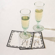 Set De 4 Servilletas Champagne the Cocktail Club - Lino Festivo De Diseño Exclusivo
