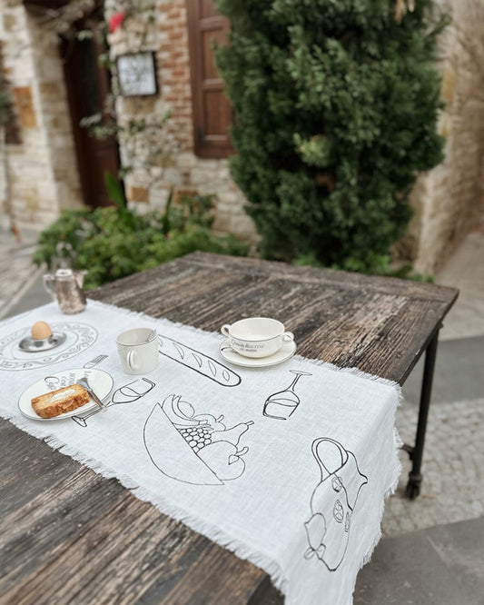 Brunch Table Setting Table Runner