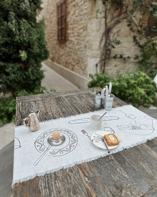 Brunch Table Setting Table Runner