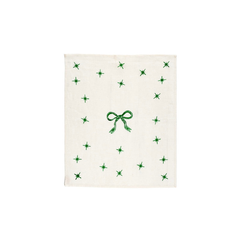 Set de 2 Paños de Cocina Lane Christmas Edition Green - Lino Ecológico Navideño