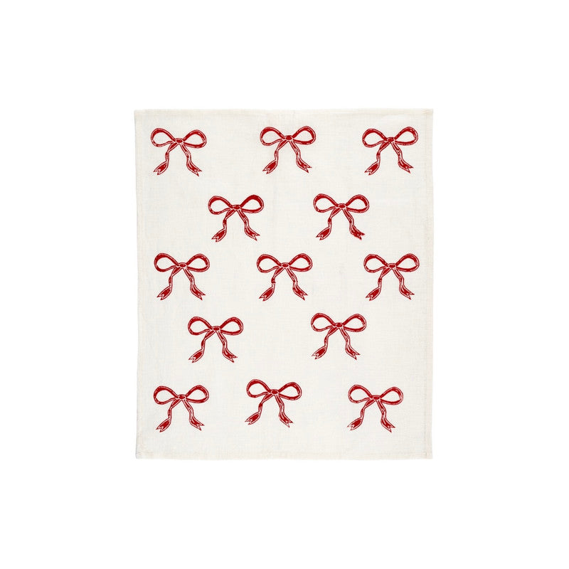 Set De 2 Paños De Cocina Lane Christmas Edition Red - Lino Festivo Premium