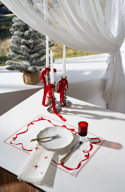 Mantel Individual Lane-Christmas Edition Red - Set de 6