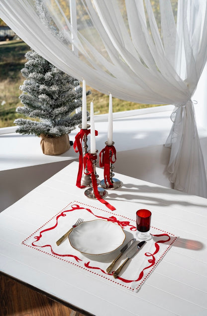 Mantel Individual Lane-Christmas Edition Red - Set de 6