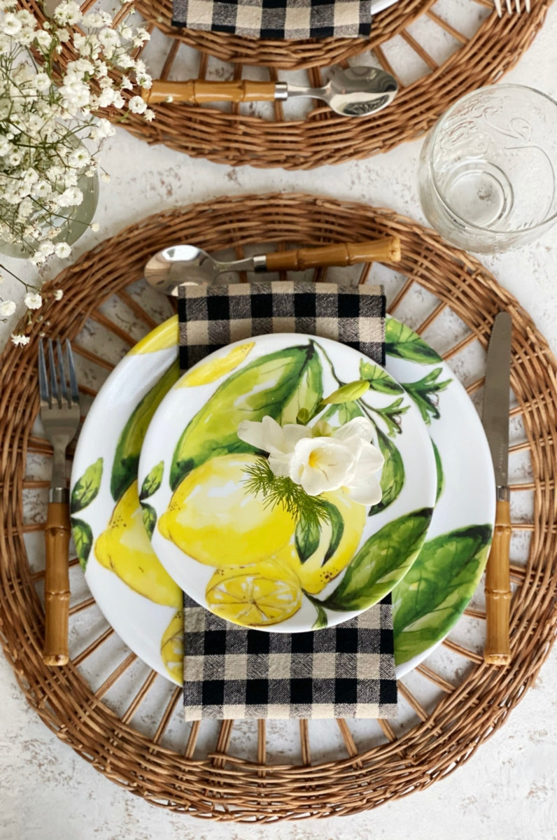Plato Grande Citrus - Cerámica Mediterránea Inspiración Italiana Lujo