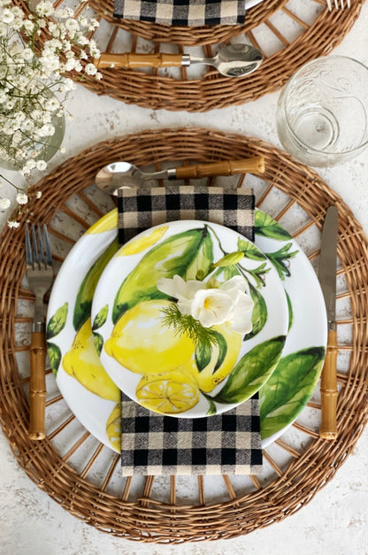 Plato Grande Citrus - Cerámica Mediterránea Inspiración Italiana Lujo