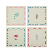 Set 4 Servilletas Cóctel Very Demure - Elegancia Discreta Mediterránea Sofisticada