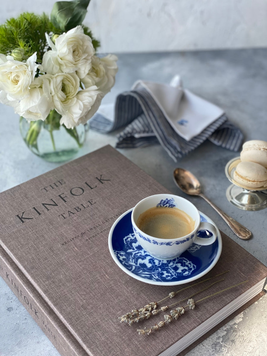 Taza Café Turco Jardín Georgiano - Cerámica Mediterránea Tradición Refinada