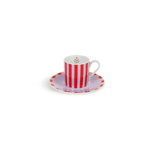 Taza Café Turco Artesanal Joy Feast - Cerámica Pintada a Mano Mediterránea