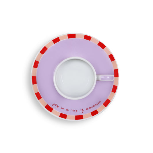 Taza Café Turco Artesanal Joy Feast - Cerámica Pintada a Mano Mediterránea