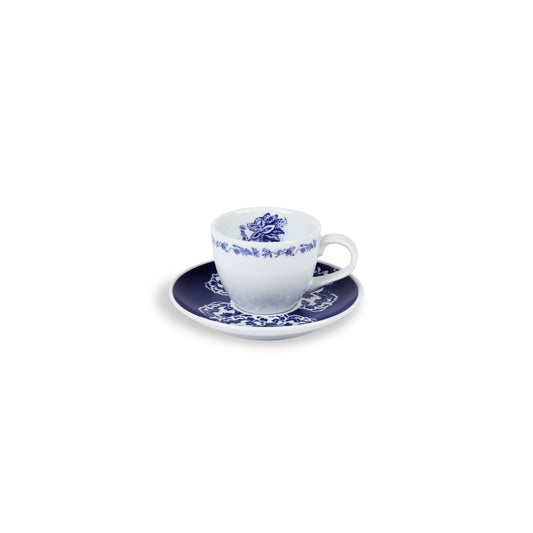 Taza Café Turco Jardín Georgiano - Cerámica Mediterránea Tradición Refinada