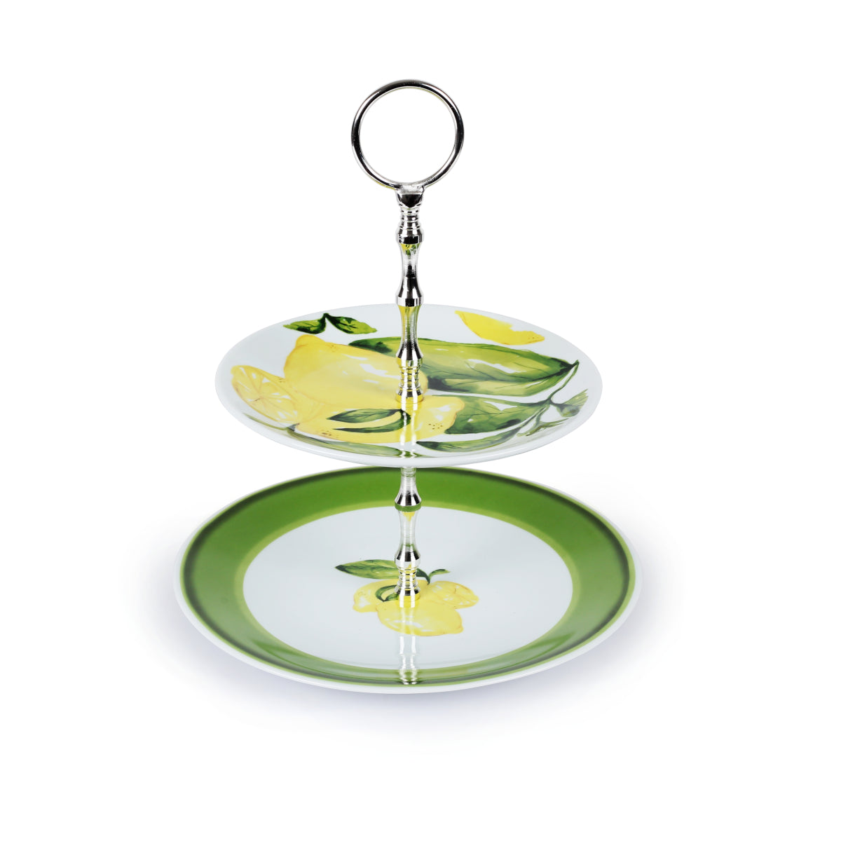 Citrus Collection – Pedestal Serving Plate | Dinner Plate 27 cm + Dessert Plate 21 cm