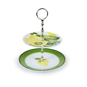 Citrus Collection – Pedestal Serving Plate | Dinner Plate 27 cm + Dessert Plate 21 cm